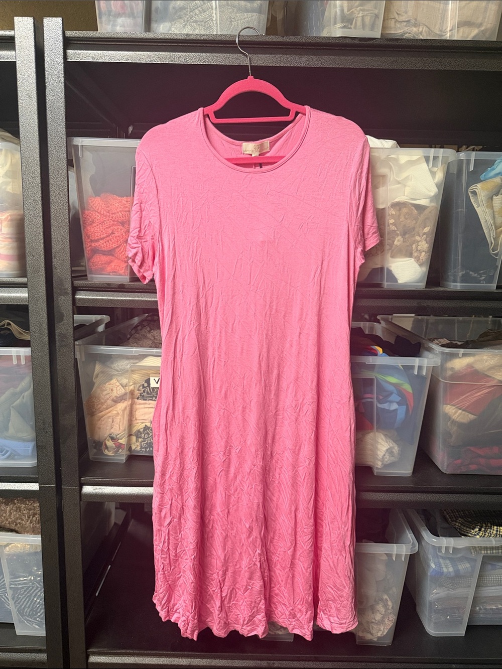 Simply Southern Pink Knit Casual Dress